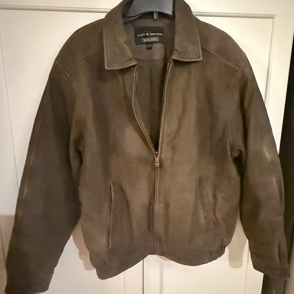 Men's Croft and Barrow Brown Leather Jacket